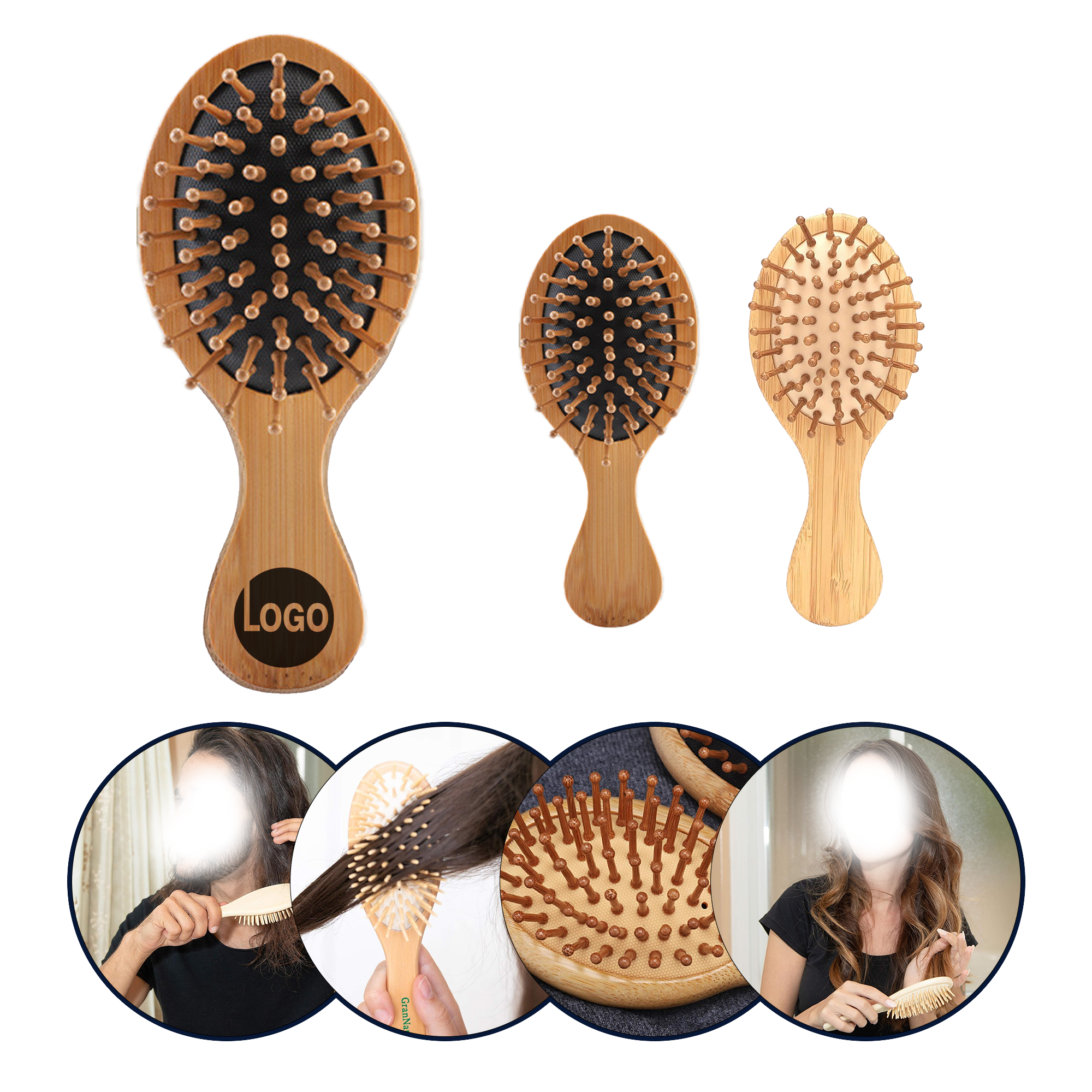 MOQ 100pcs Hollow Hair Detangler 5