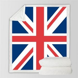 Chanasya Patriotic Us Flag Print Sherpa Throw Blanket 3