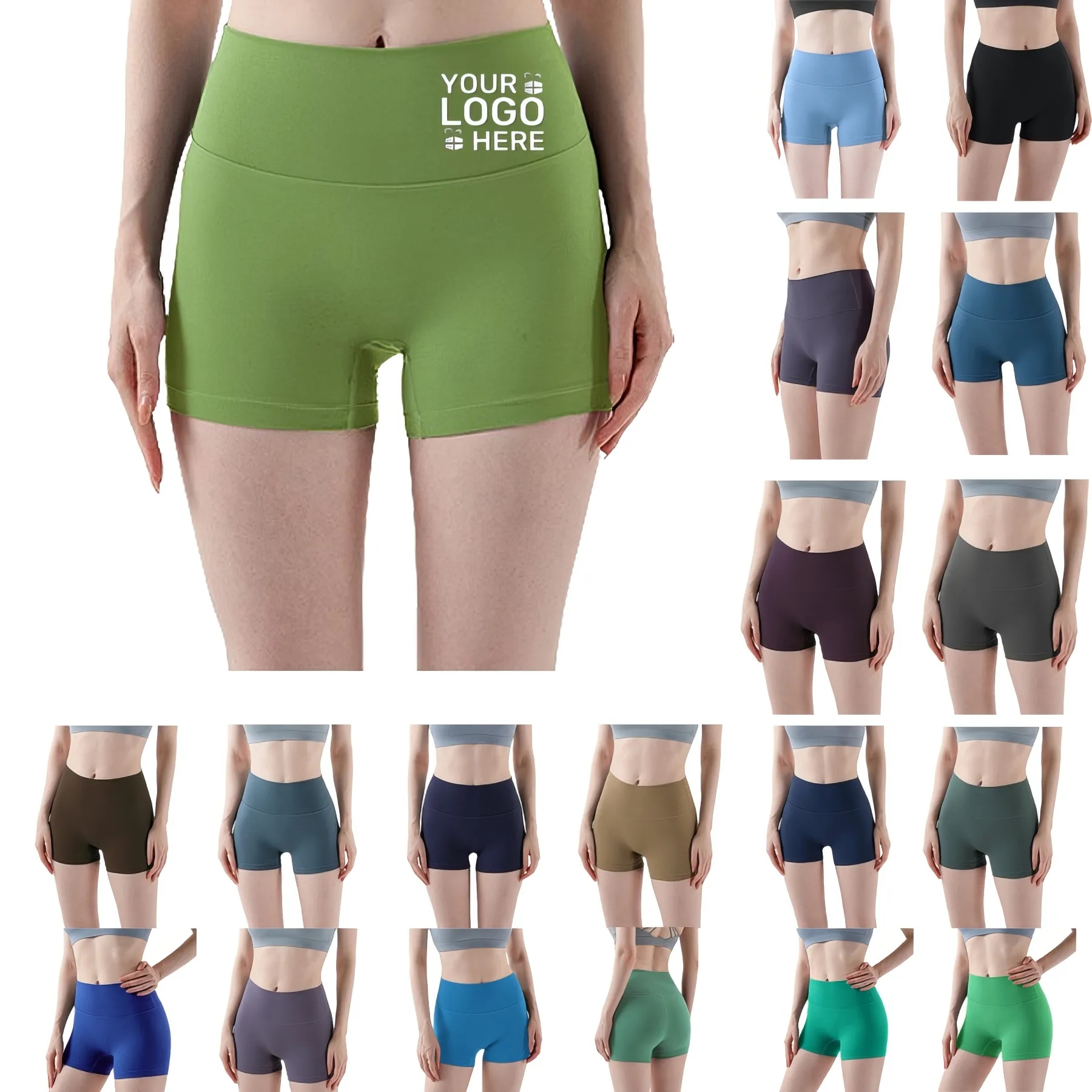 High-Waisted Hip-Lifting Yoga Shorts 2