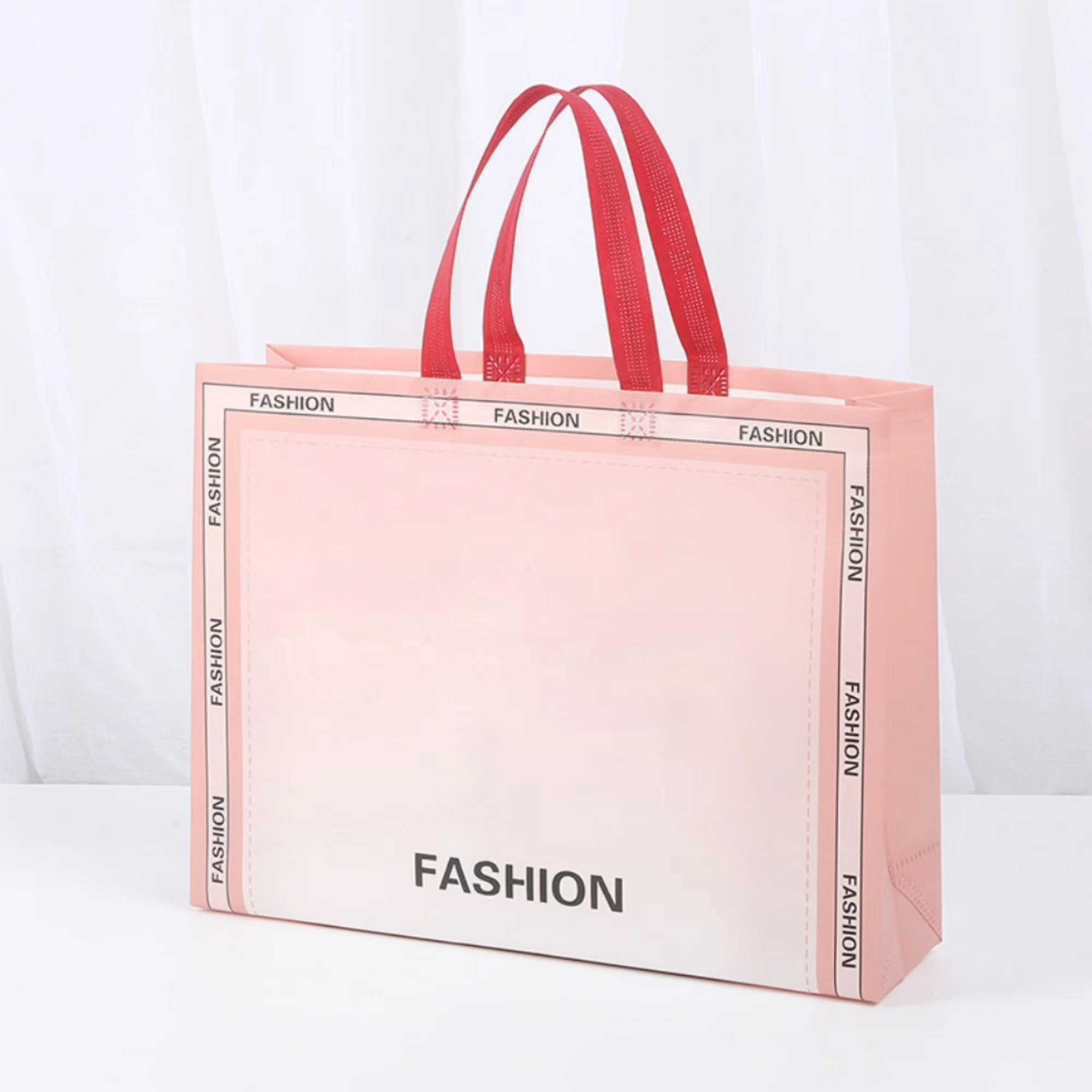 Gradient Color Non-Woven Grocery Tote Gift Bag 5