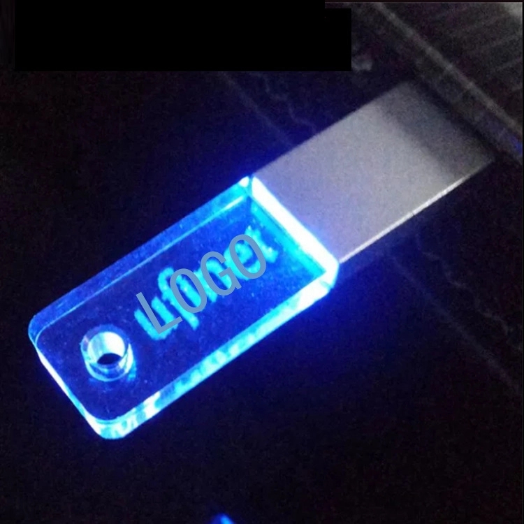 LED Light UP Crystal USB Flash Drive 3