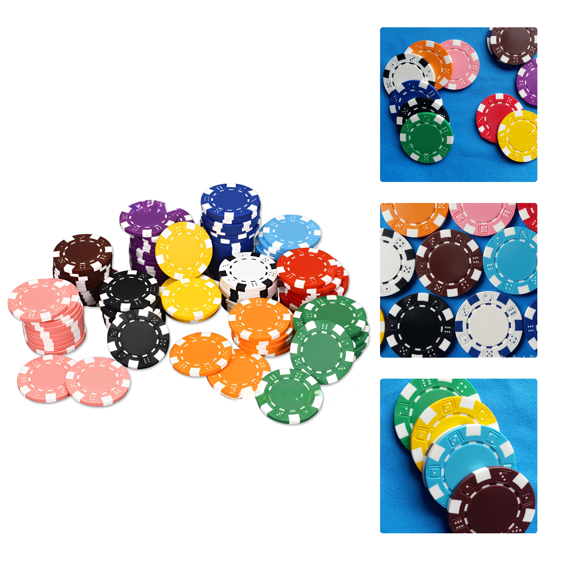 MOQ50 ABS Plastic Poker Chips With Custom Logo 2