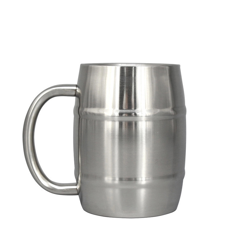Custom 15 oz Stainless Steel Big Grip Beer Mug 5