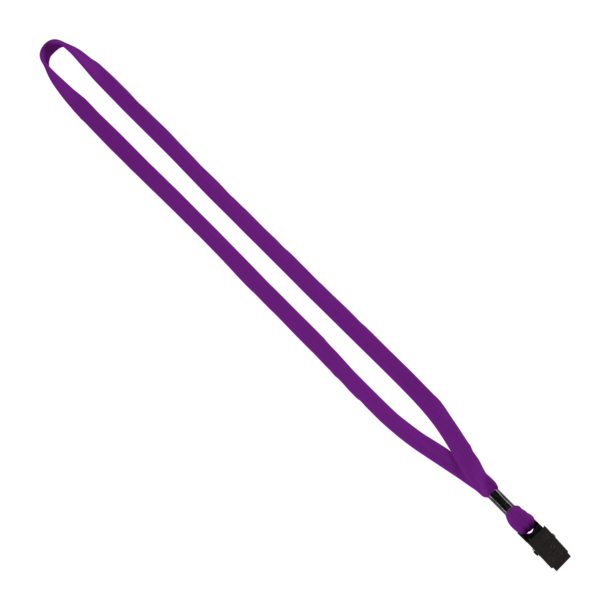 1/2" Cotton Lanyard with Metal Crimp & Bulldog Clip 4