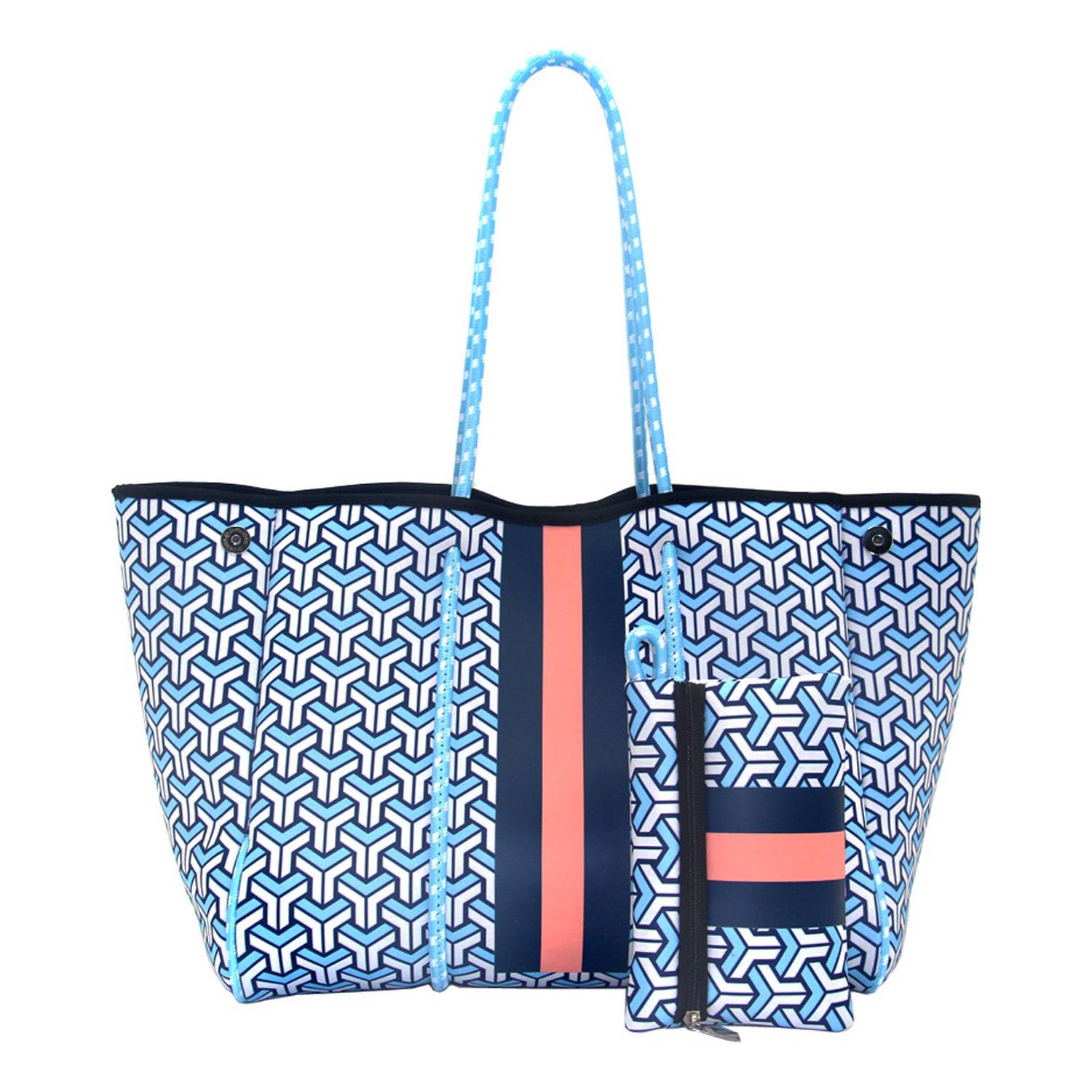 Women's Neoprene Tote Bag w/ Pocket for Beach Travel 4