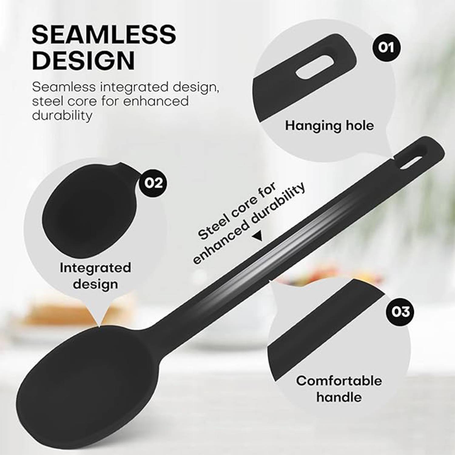 Creative Silicone Mixing Spoon Baking Tools 8