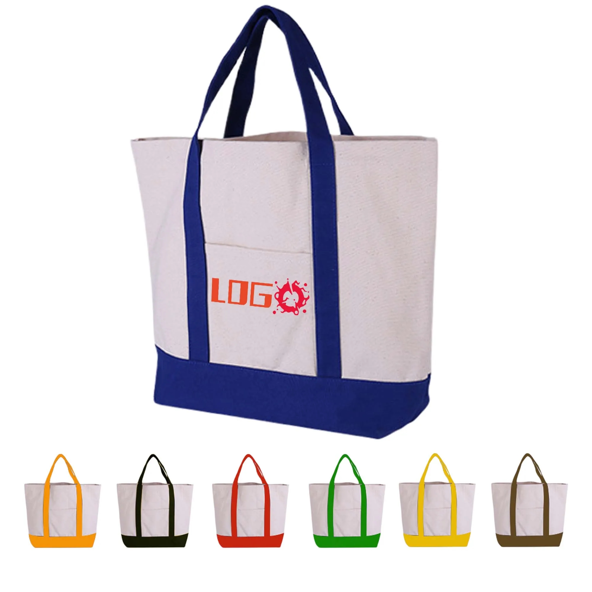 MOQ50 Canvas Grocery Tote Beach Bag, custom tote bag with logo imprint 2