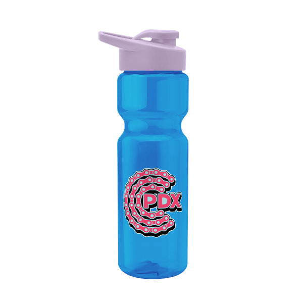 Blazer 28oz Transparent Bike Bottle w/Drink-thru Lid 2376