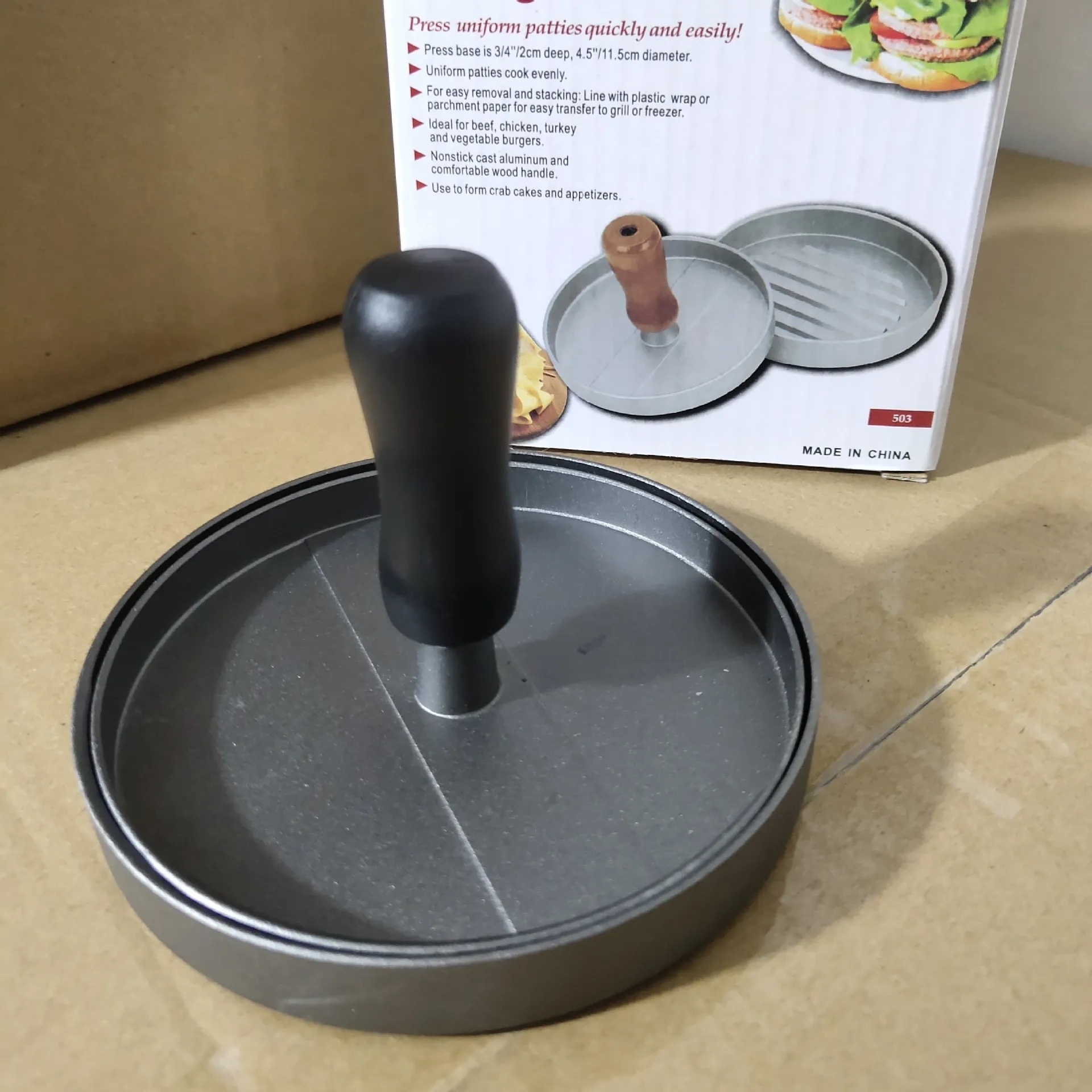 Stainless Steel Burger Patty Press 8