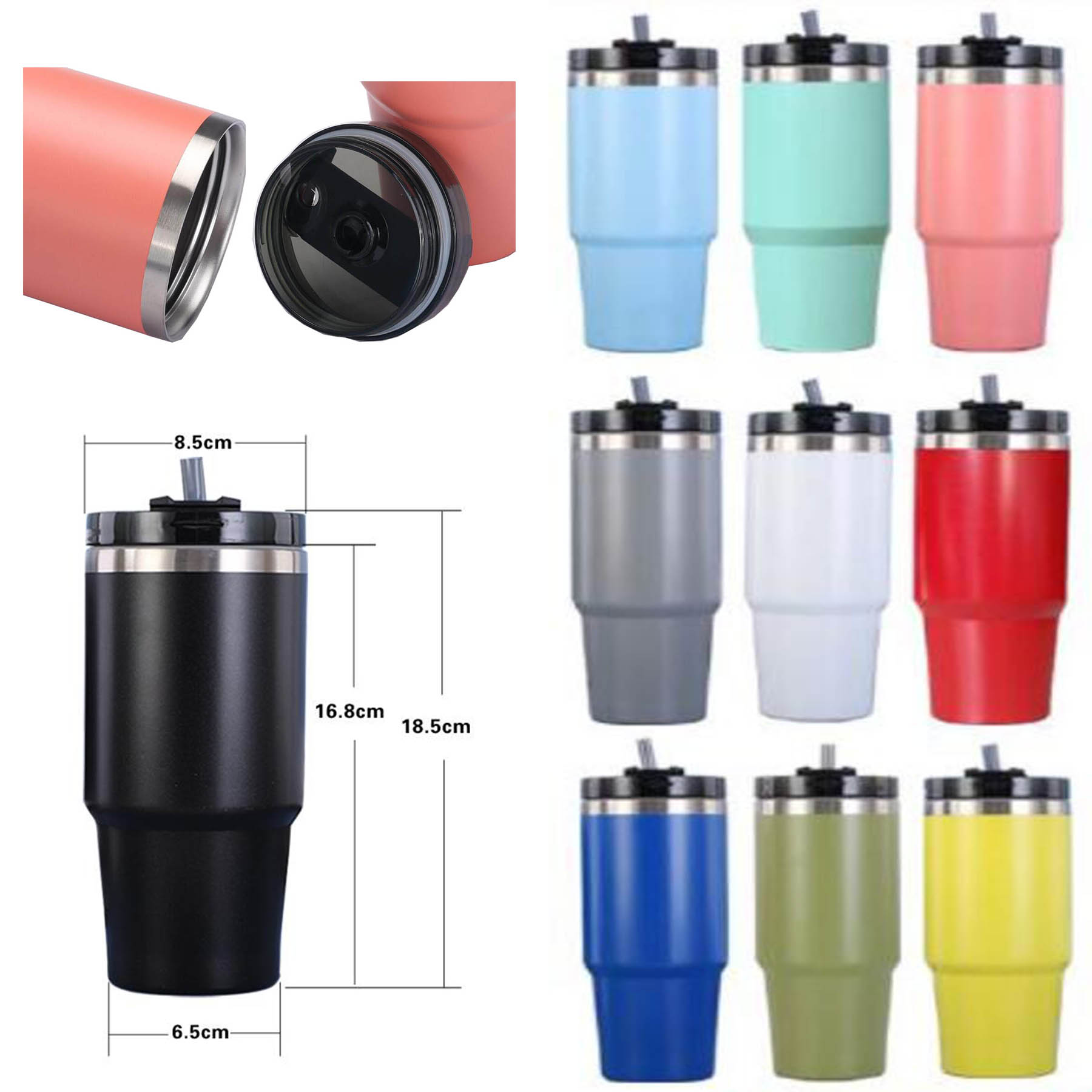20oz Stainless Steel Straw Cup 2