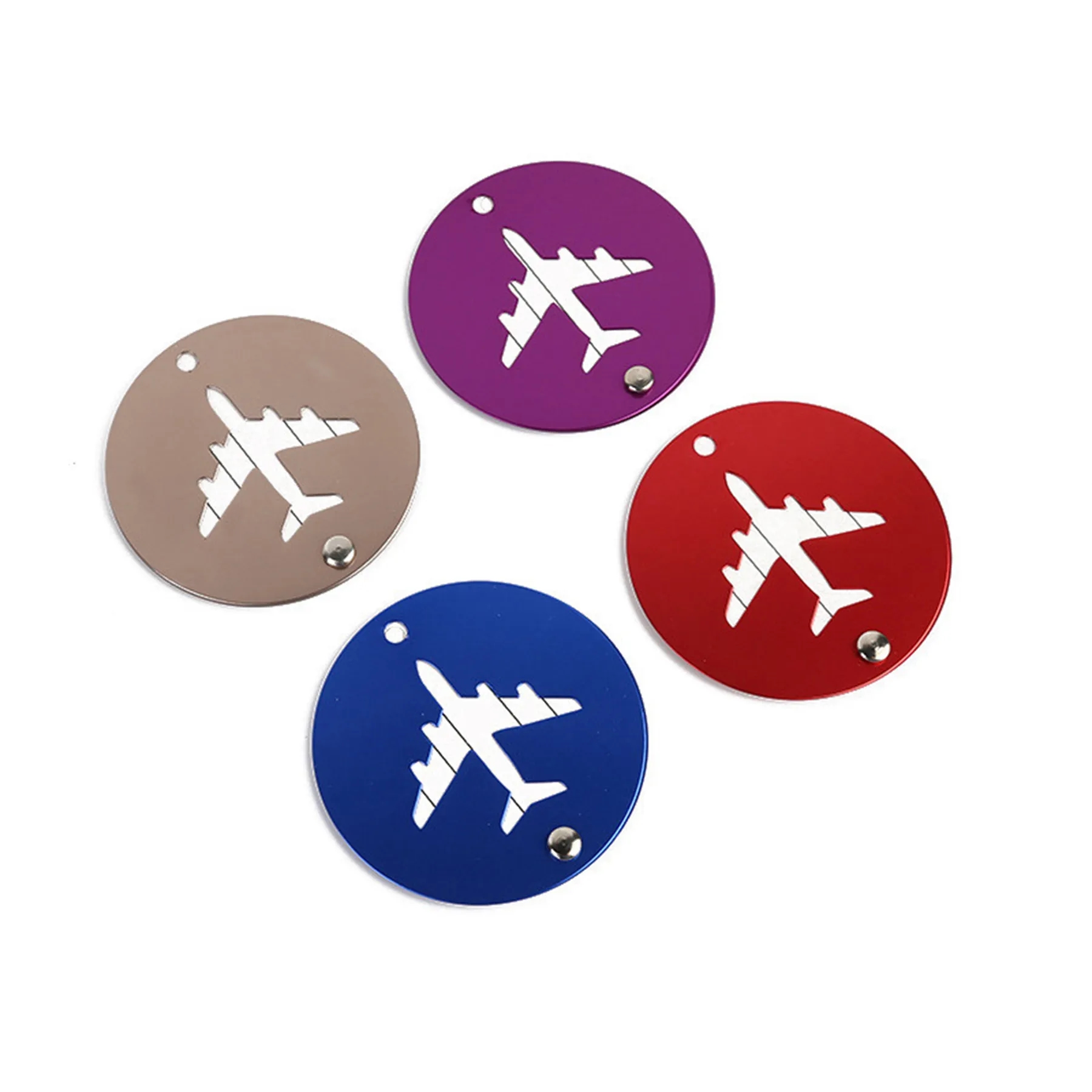 Circular Metal Luggage Tag 8