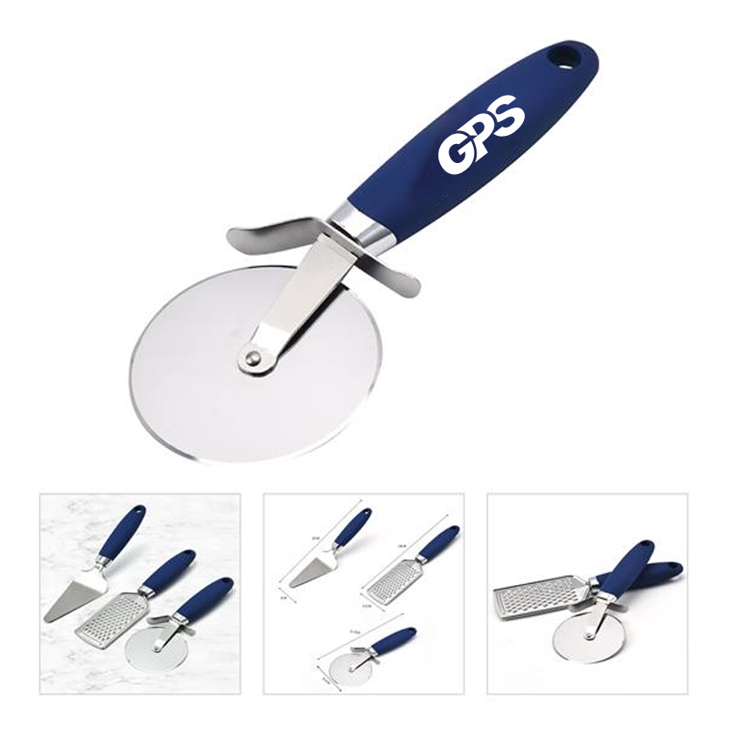 3 PCS Stainless Steel Pizza Cutter Set 4