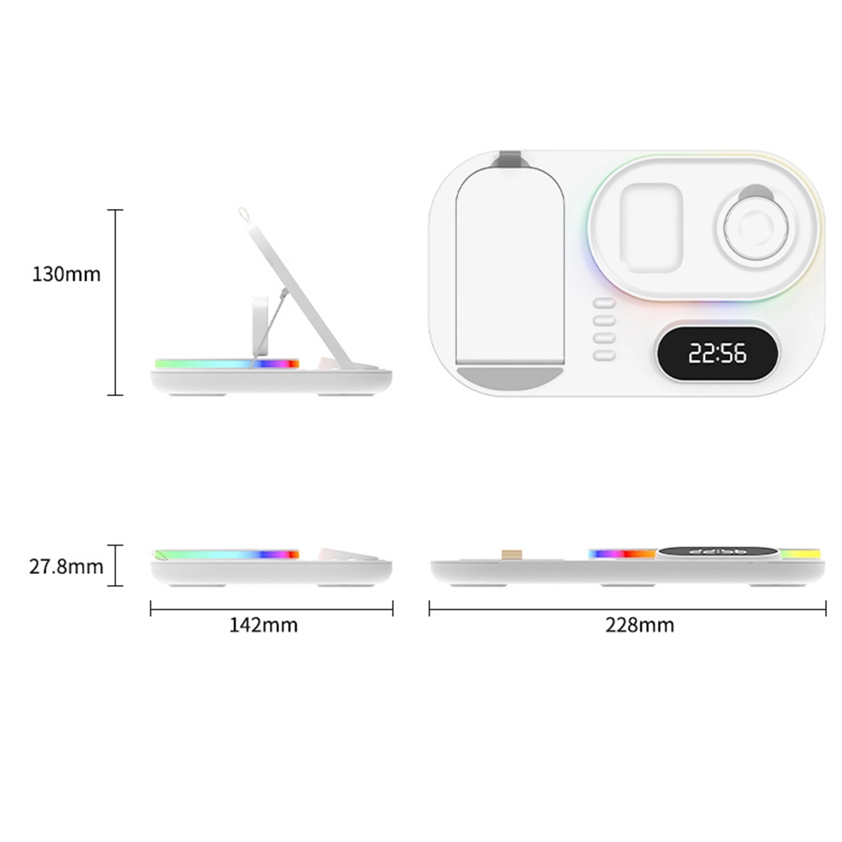 Universal Compatible 3 in 1 Fast Wireless Charging Stand QI 5