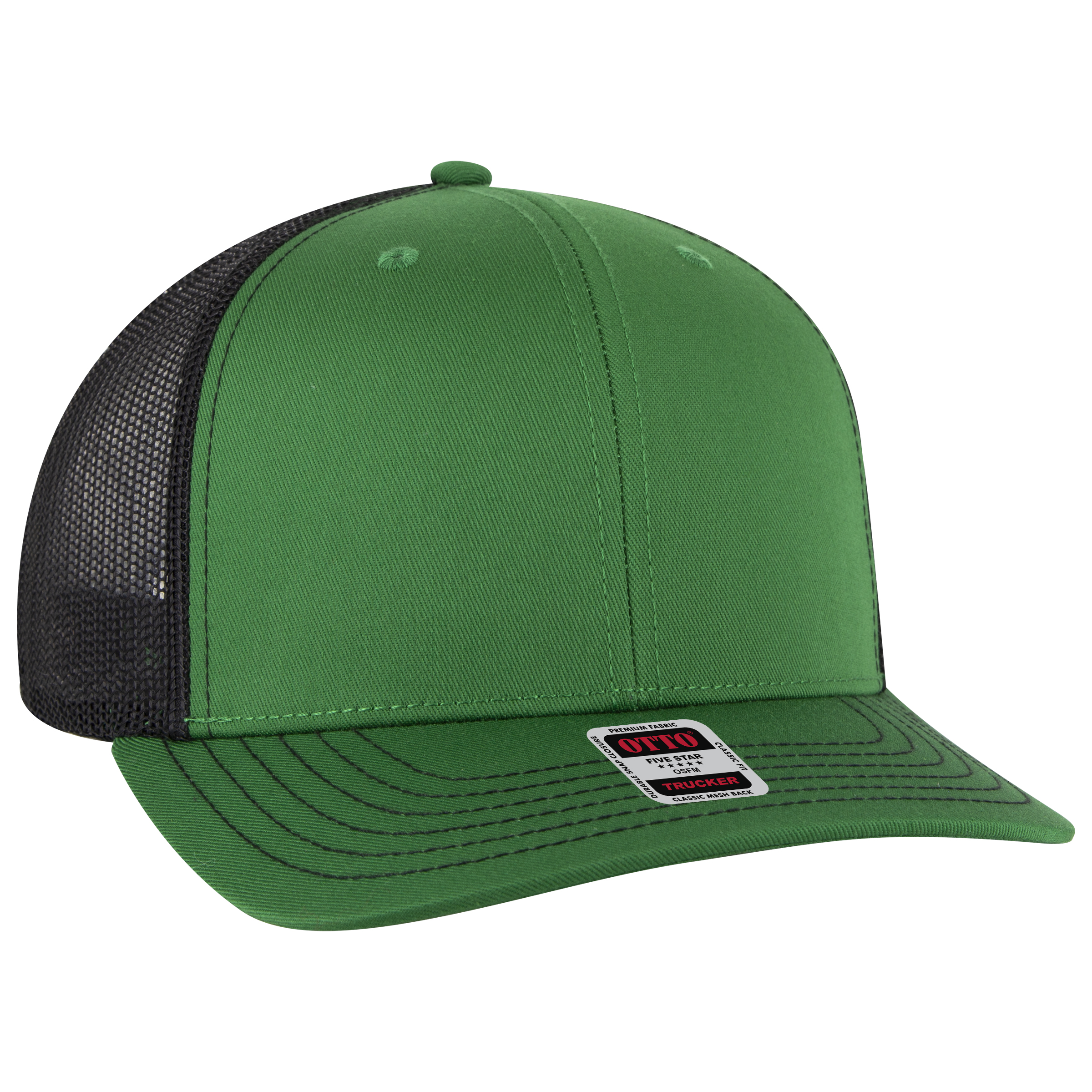 OTTO CAP® 6 Panel Mid Profile Mesh Back Trucker Hat 43