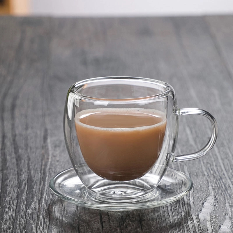Custom 3.4 OZ Double Wall Cups and Saucers 6