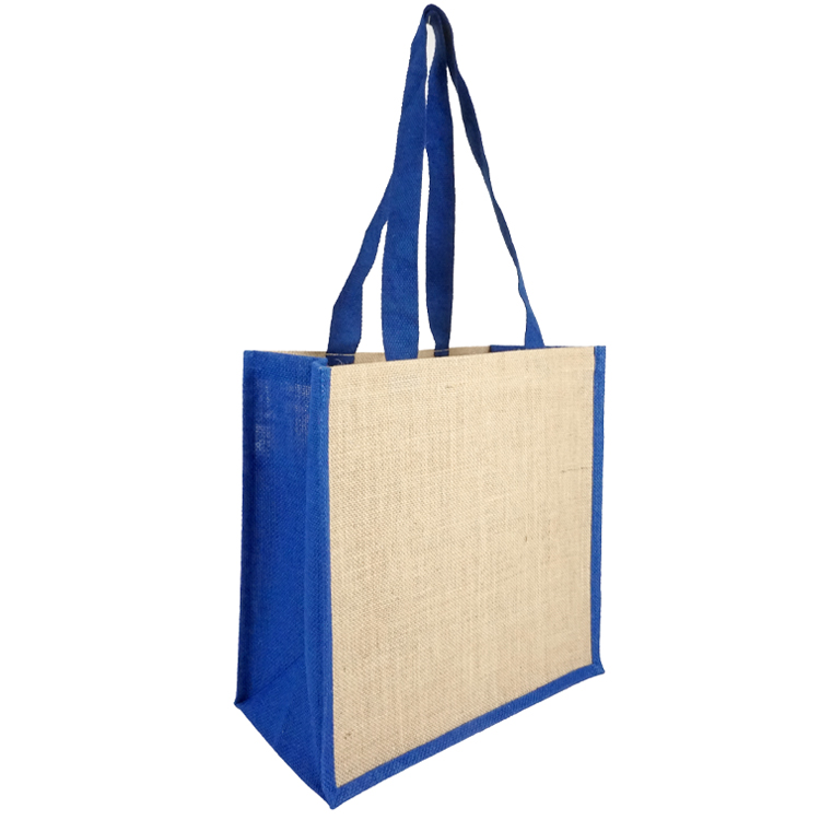 Miami Recycled Cotton Front Pocket Jute Tote, custom tote bag with logo imprint 10