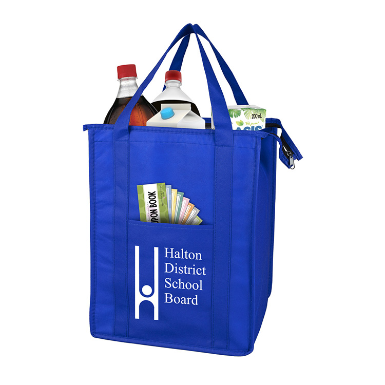 12"W x 16"H x 10"Gusset - "SUPER COOLER" Large Insulated Cooler Zipper Tote Bag 5