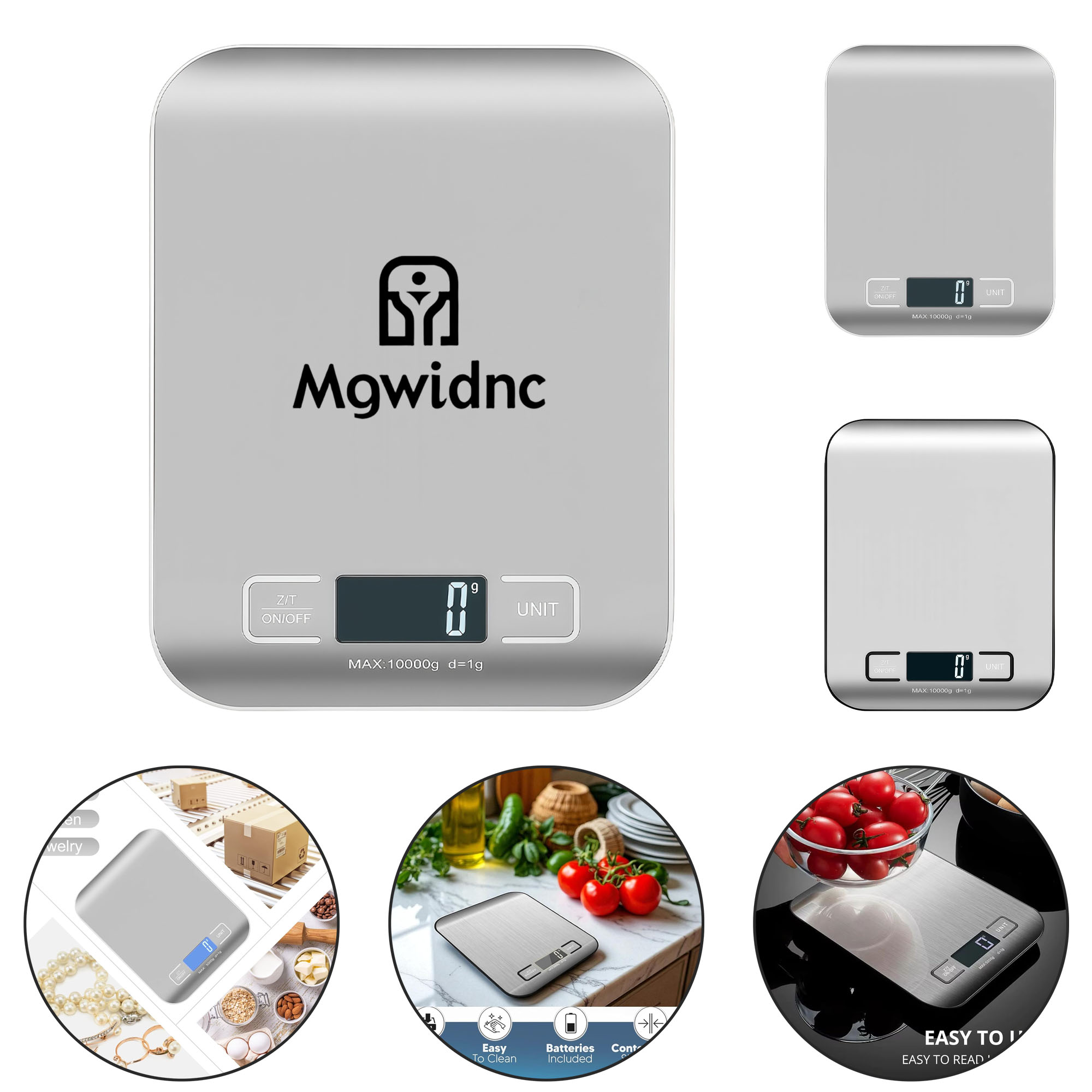 10kg/1g Precision Kitchen Scale- Portable Electronic Scale with LCD Display