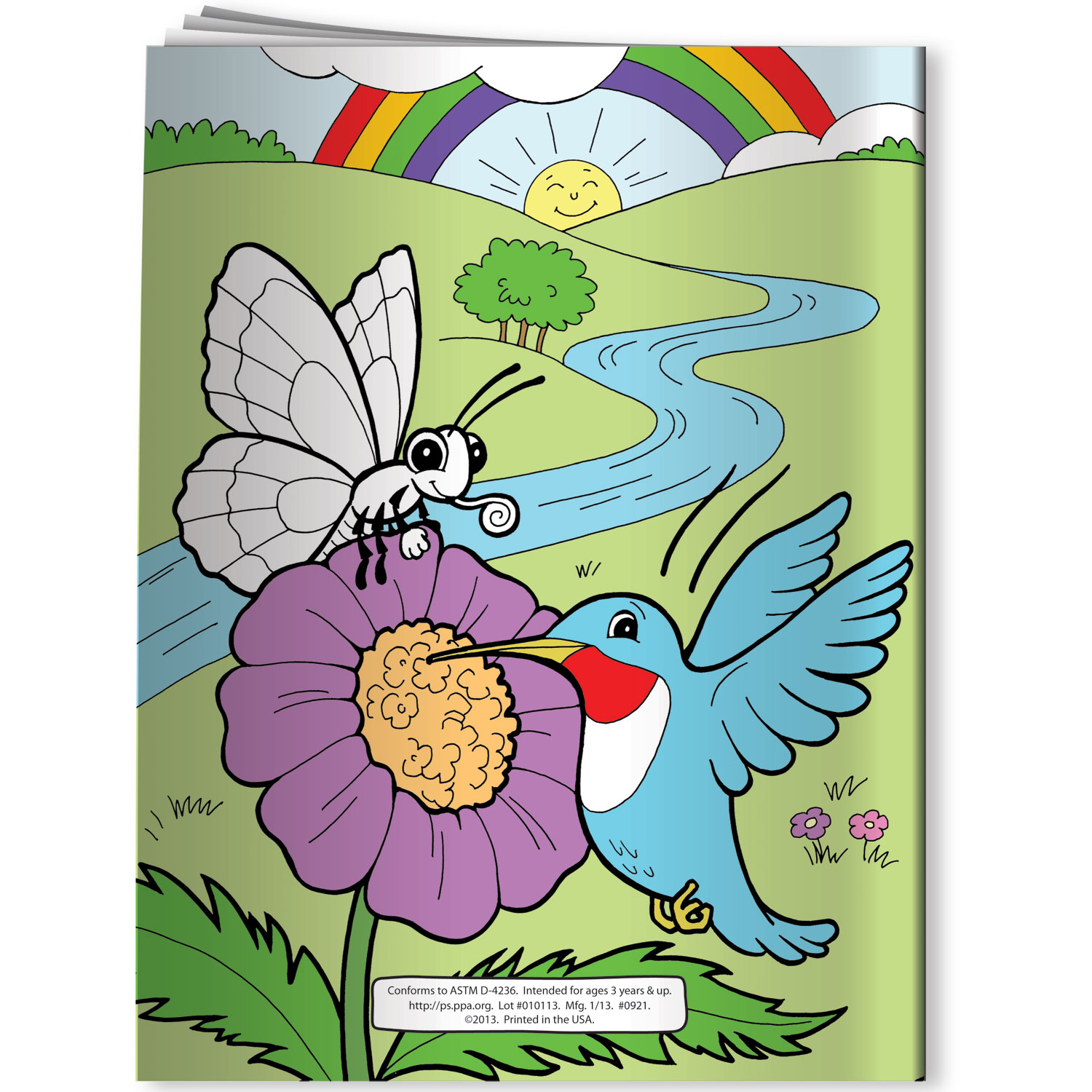 Combo Pack - CB1050 Coloring Book & 4-Pack of Crayons in a Poly Bag 7