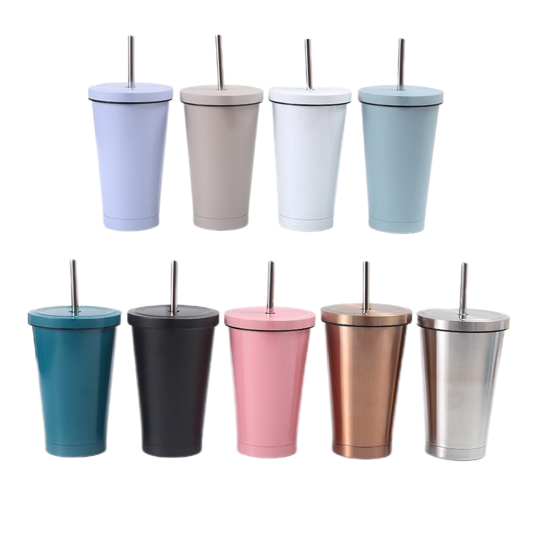 17 oz. Stainless Steel Straw Tumbler (direct import) 5