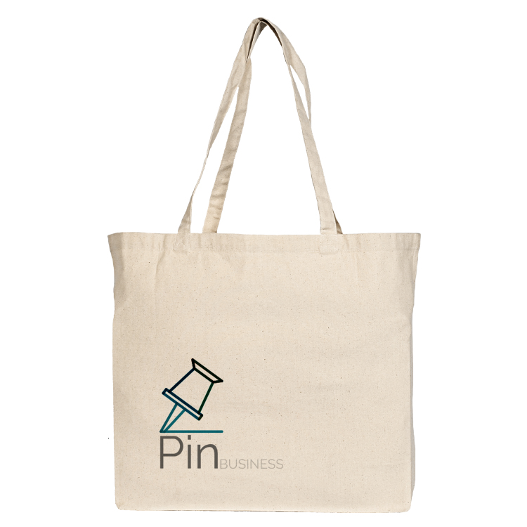 Jumbo Down To Business Cotton Tote, custom tote bag with logo imprint 7