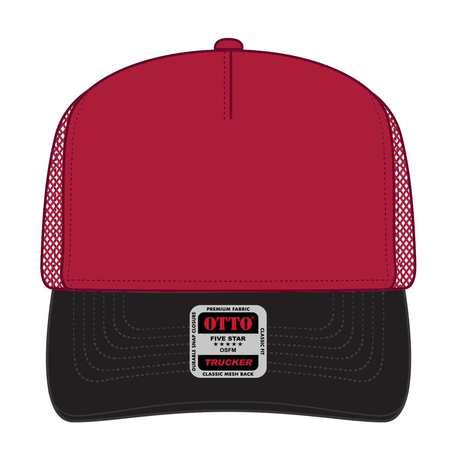 OTTO CAP® 5 Panel Mid Profile Mesh Back Trucker Hat 65