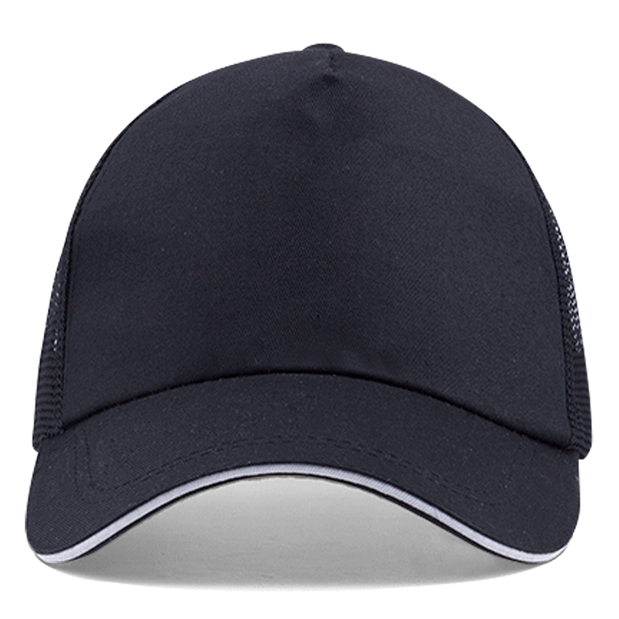 Stock Poly Cotton 5 Panel Mesh Back Cap, Hook and Loop Fastener 8