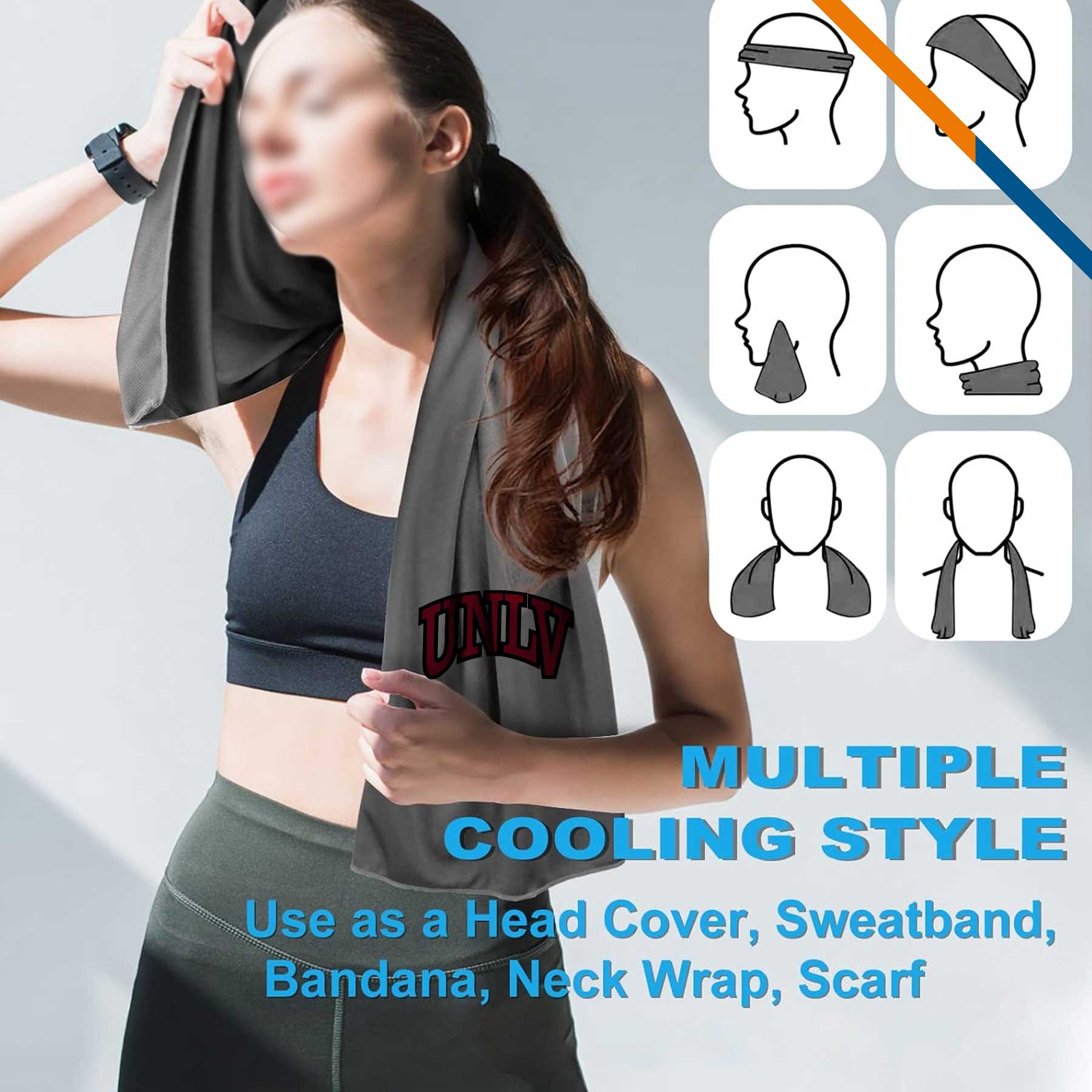 Thainy Cooling Fitness Towel - 36" x 12" 2
