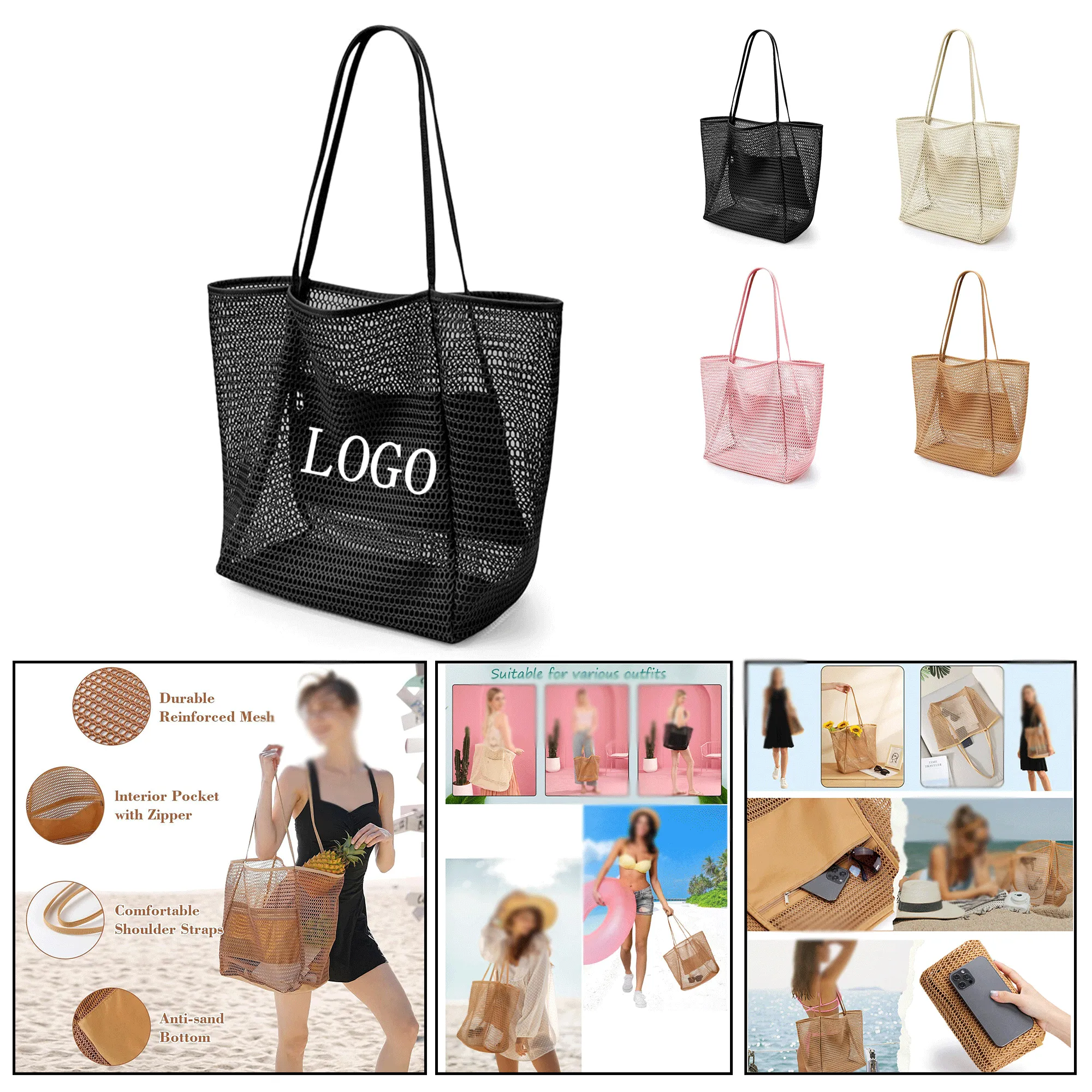 Folding Mesh Beach Bag 3
