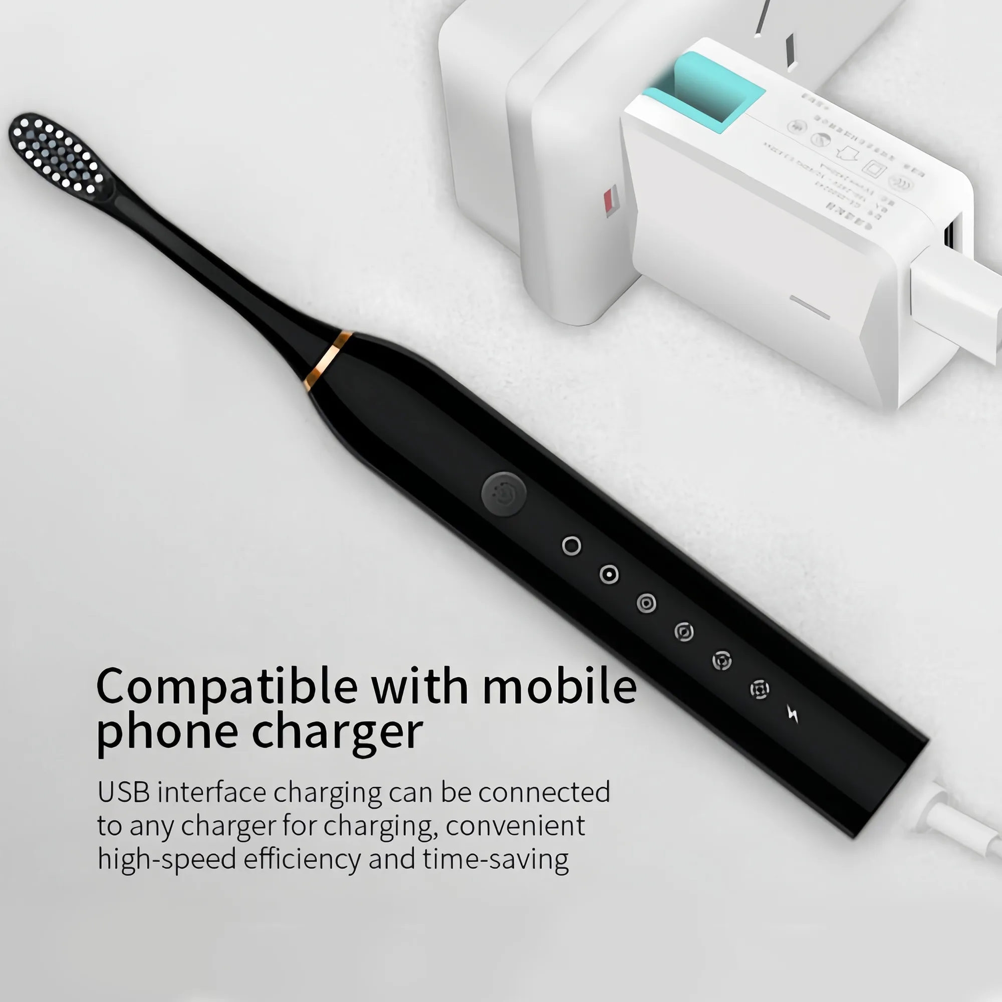 Rechargeable Electric Toothbrush With Replacement Brush Head 3