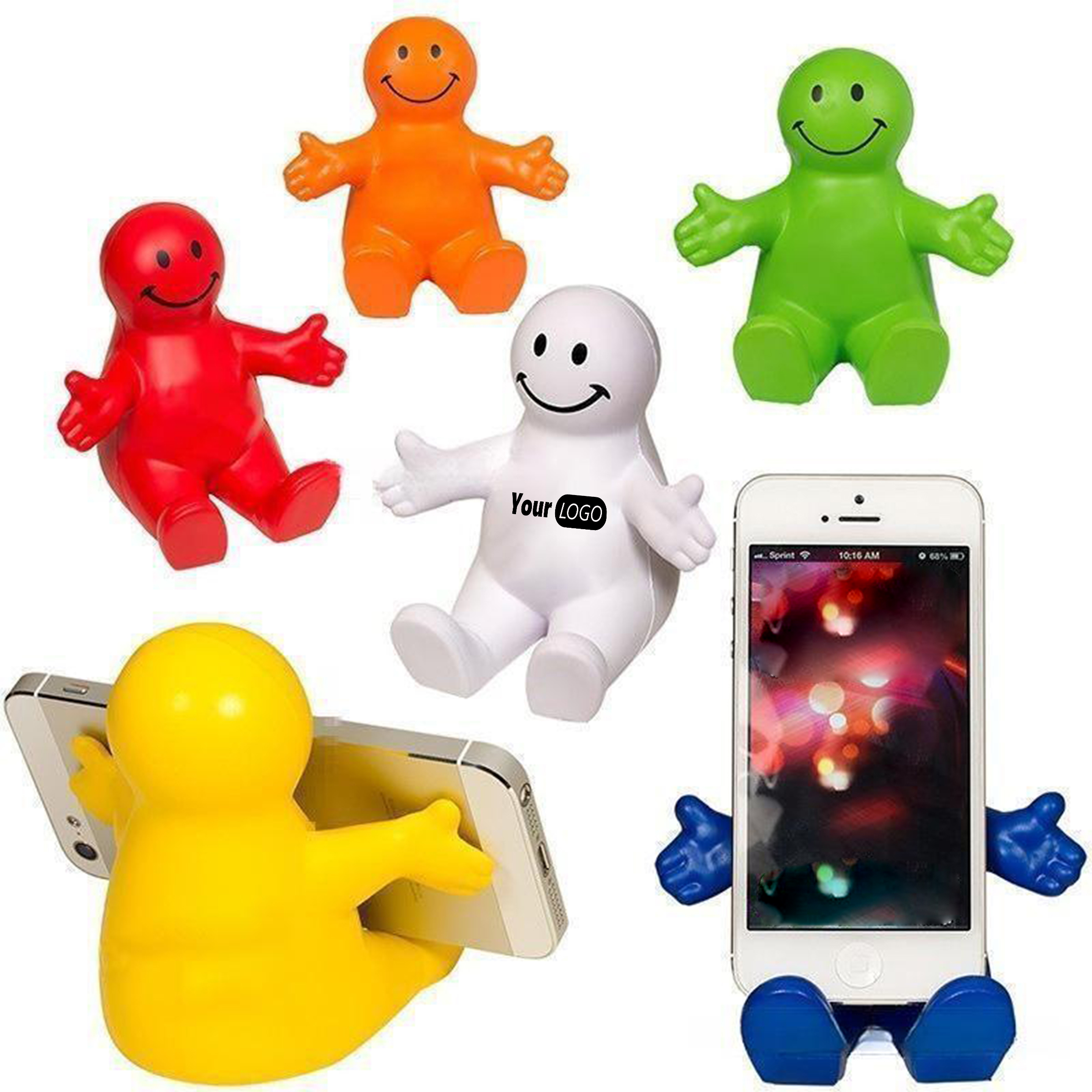 Pu Cute Smiley Phone Holder Stand ?C Perfect For Desk Organization 5
