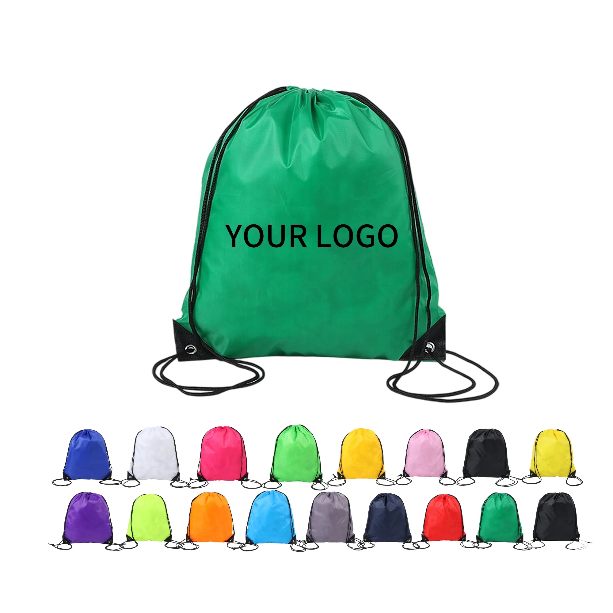 Safety Backpack Nylon Drawstring with Reflective 3