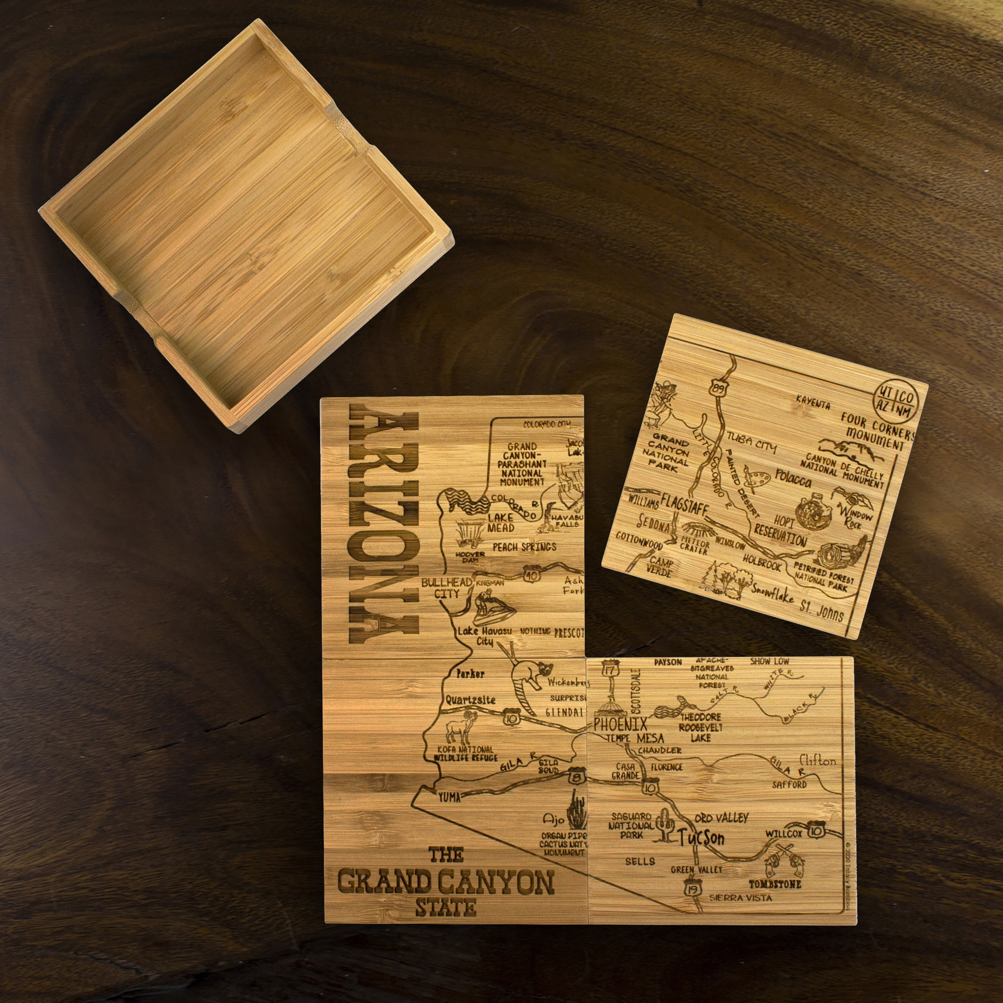Arizona Puzzle Coaster Set 4