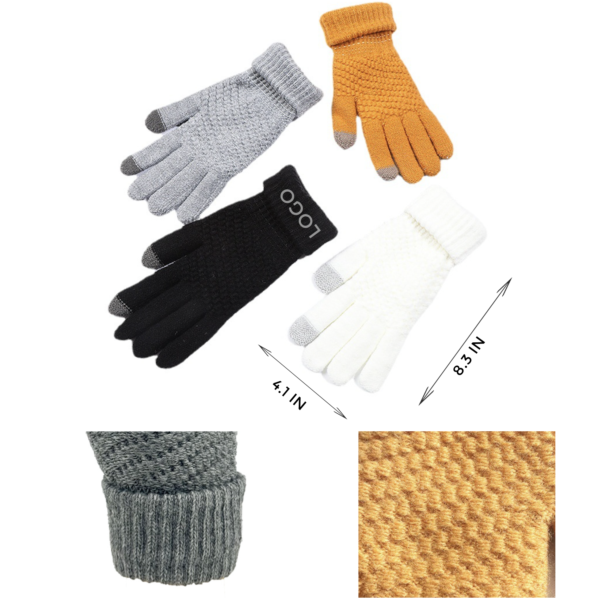 MOQ 10 PCS Convenient Touchscreen Thermal Gloves 2