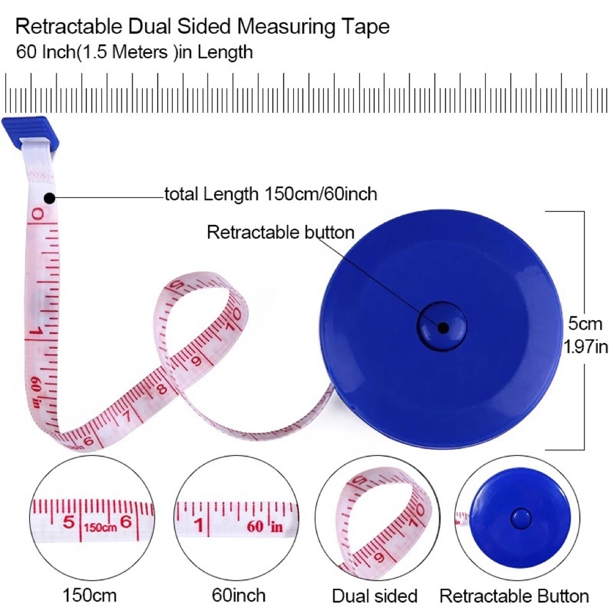 Retractable Round Tape Measure 2