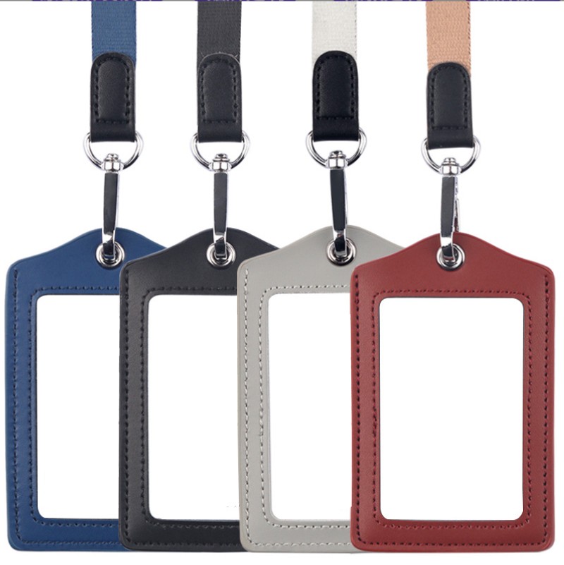 Genuine Leather Badge Holder with Lanyard 6