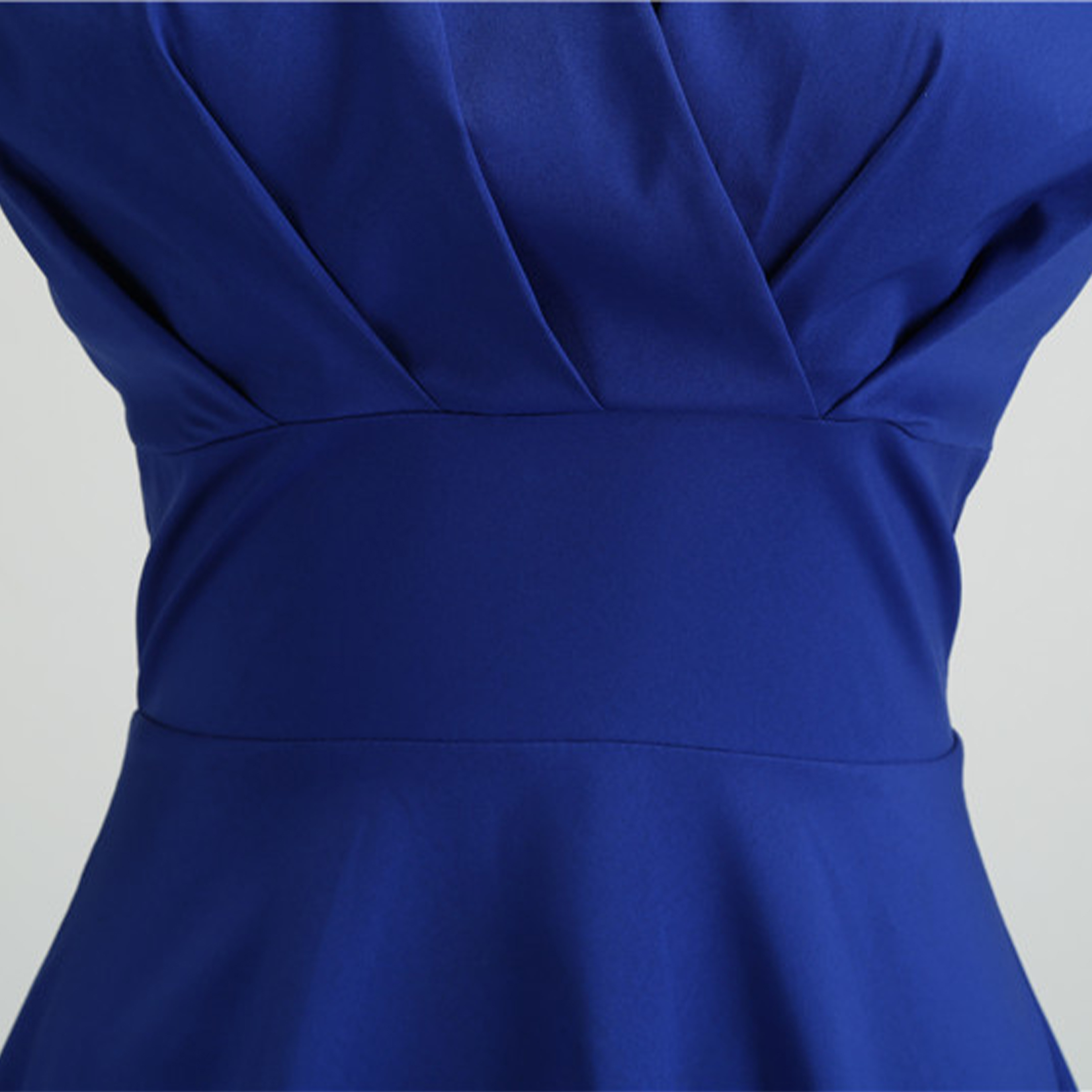 Polyester Summer V-Neck Dress 1