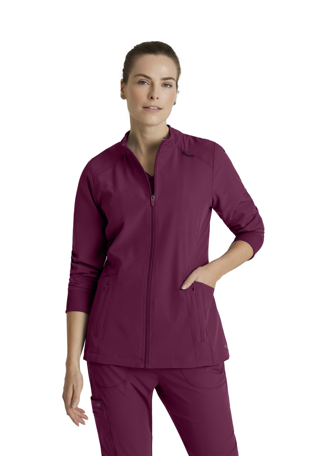 Barco One - Women's Four-Pocket Zip-Up Venture Warm-Up Scrub Jacket 16