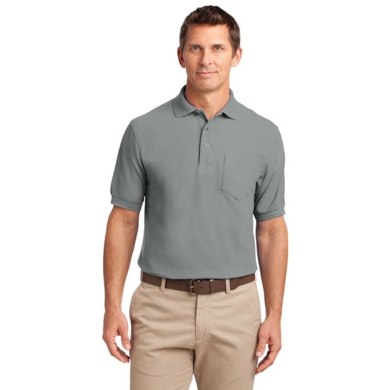 Port Authority Silk Touch Polo With Pocket. 17