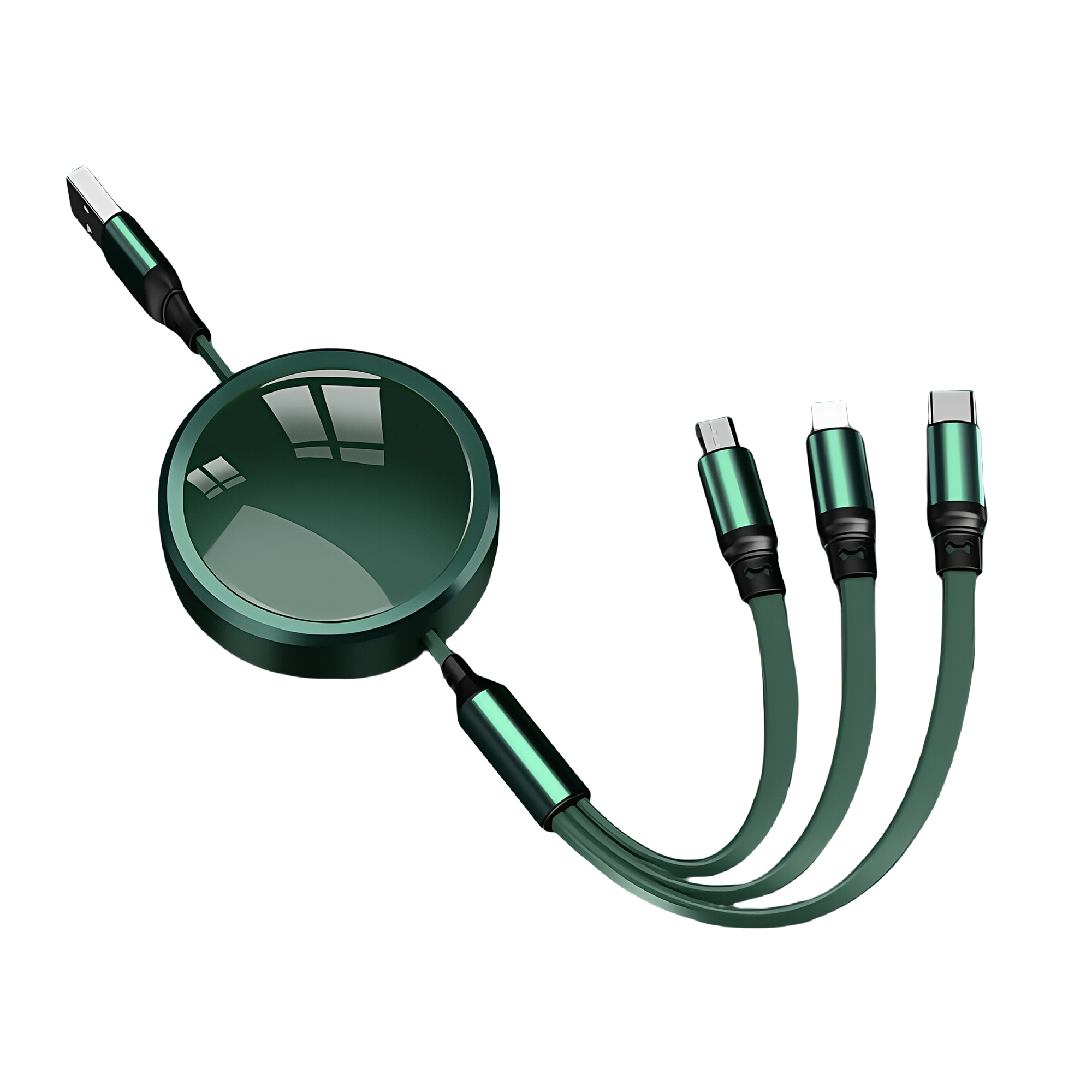Retractable 3-in-1 Fast Charging Cable with 4-Level Adjustable Length, Tangle-Free Design 9