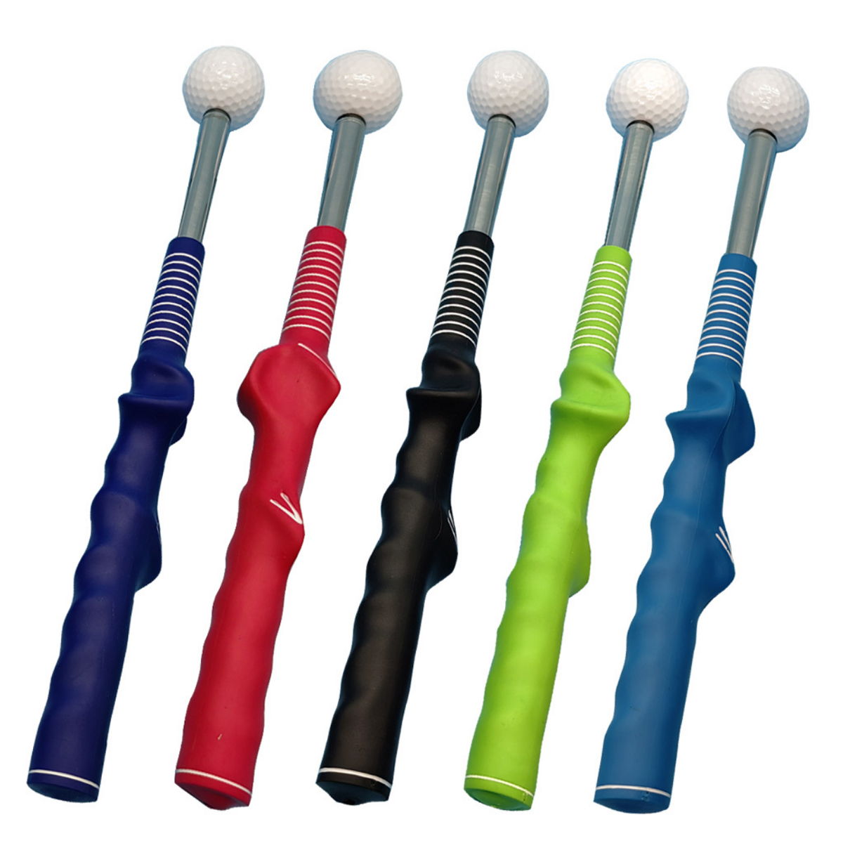 Golf Swing Trainer Aid with Grip Guide and Practice Ball 1