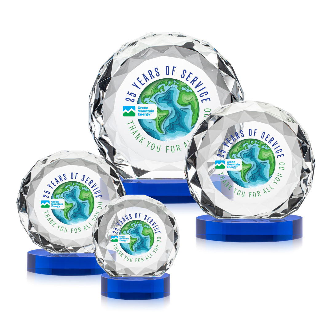 Seville VividPrint™ Award on Alberton Base - Blue