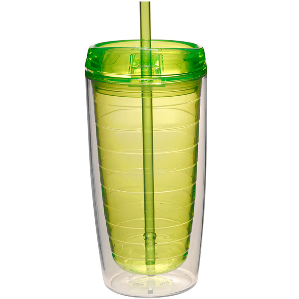 16 oz. Double Wall Tumblers with Straw 16