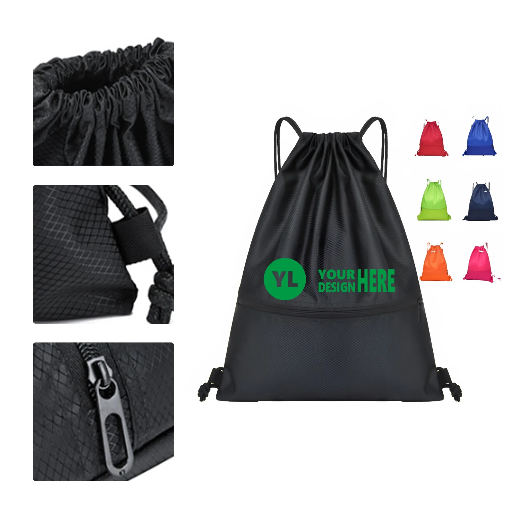 MOQ50 Drawstring Backpack Simple Design 2