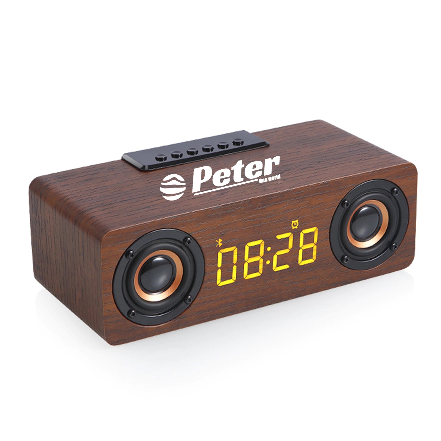 Alarm Clock With Wireless Fast Charger Retro Speaker 4