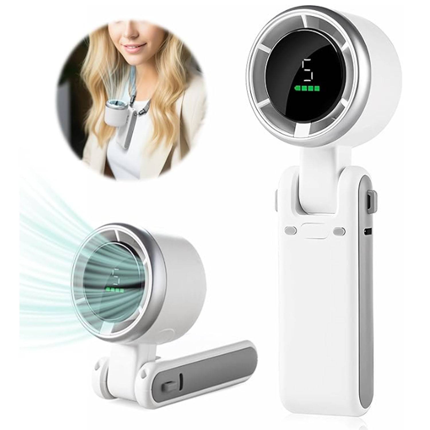 Portable Handheld Mini Turbo Fan Usb Rechargeable 6