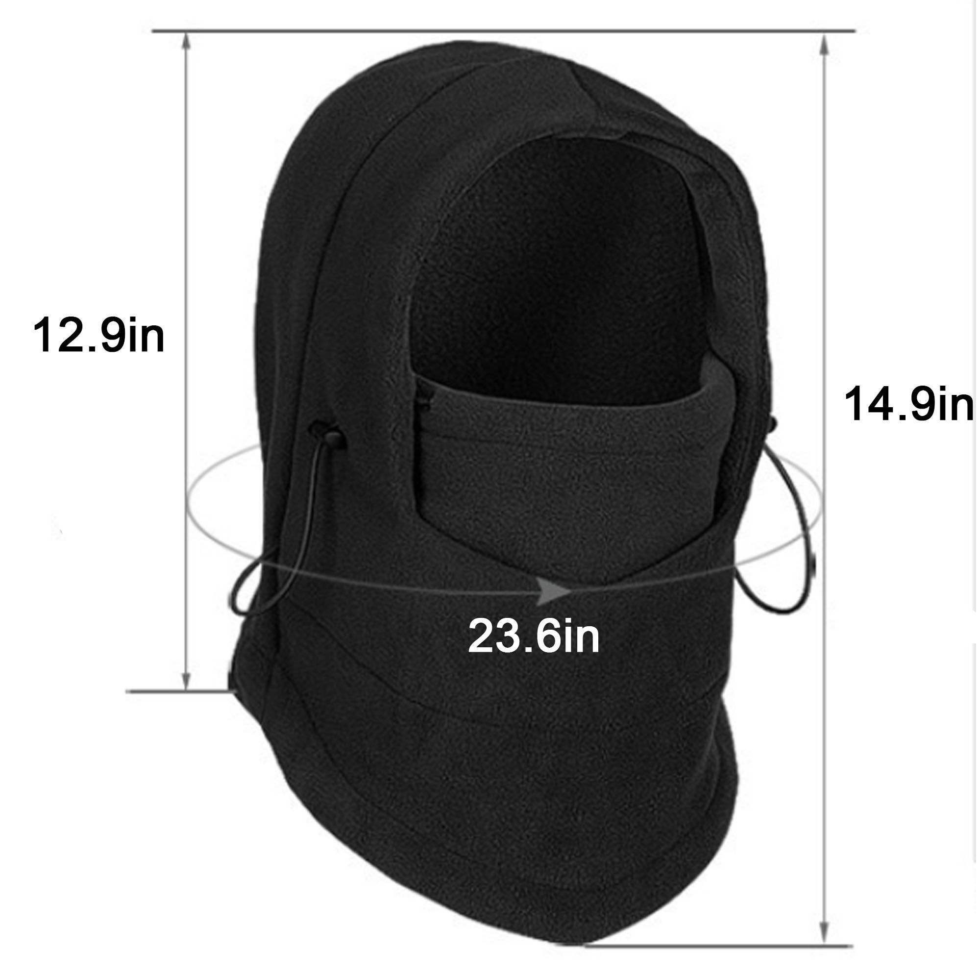 Winter Windproof Ski Mask, Fleece Insulated & Adjustable Fit 4