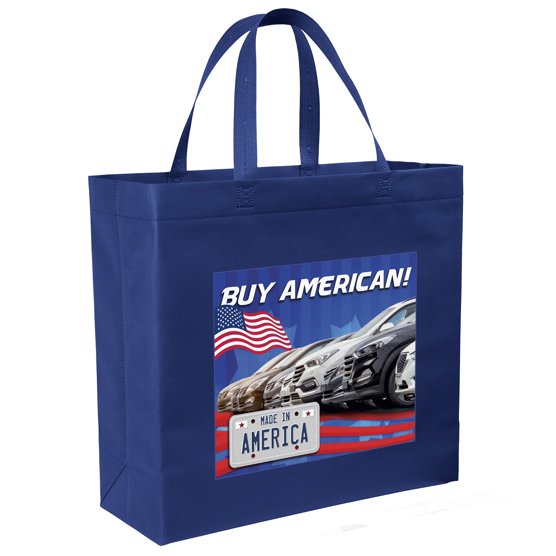 Patriot™- USA Made Non-Woven Tote - ColorVista, custom non-woven bag with logo imprint 9