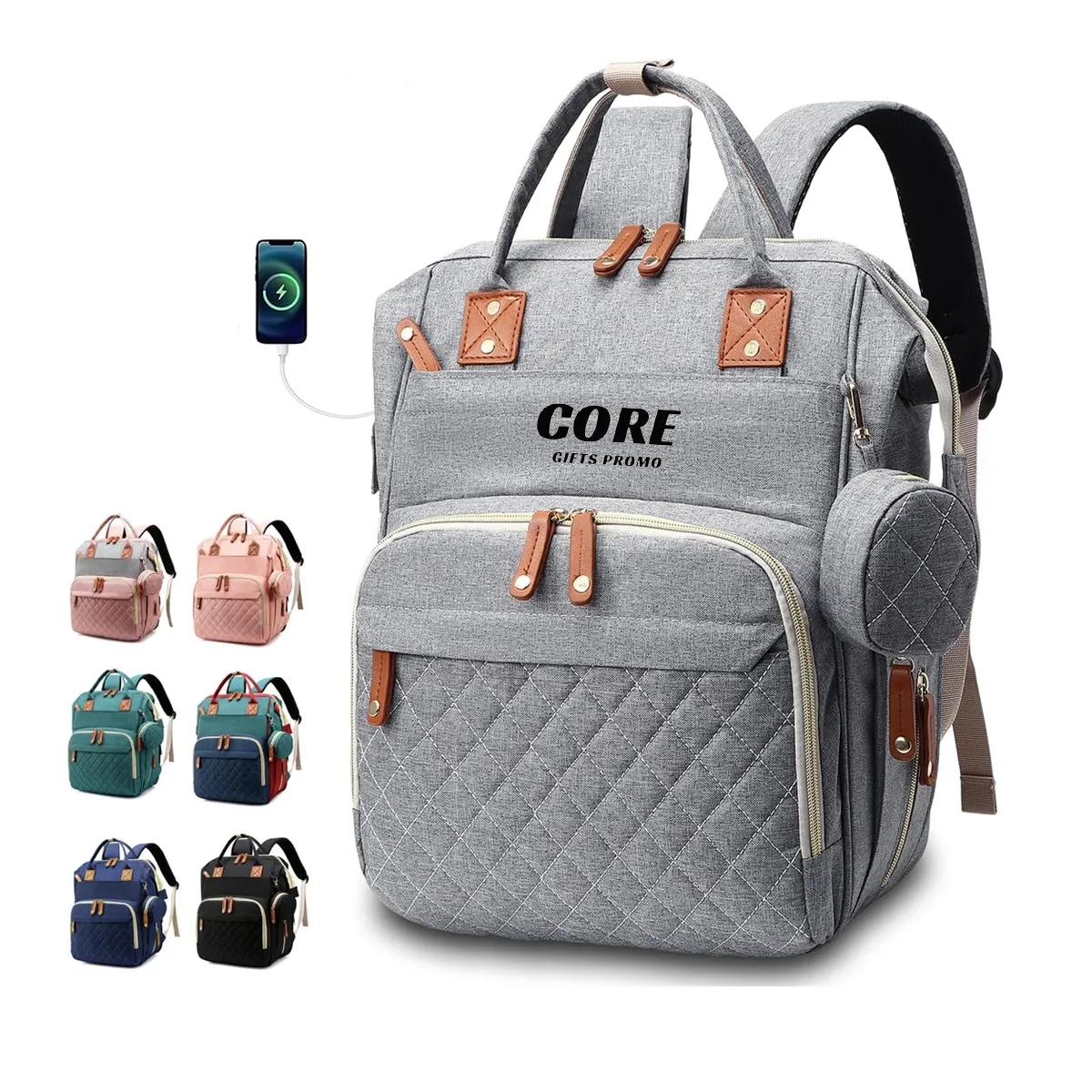 Diaper Bag Backpack with USB Charging Port 1