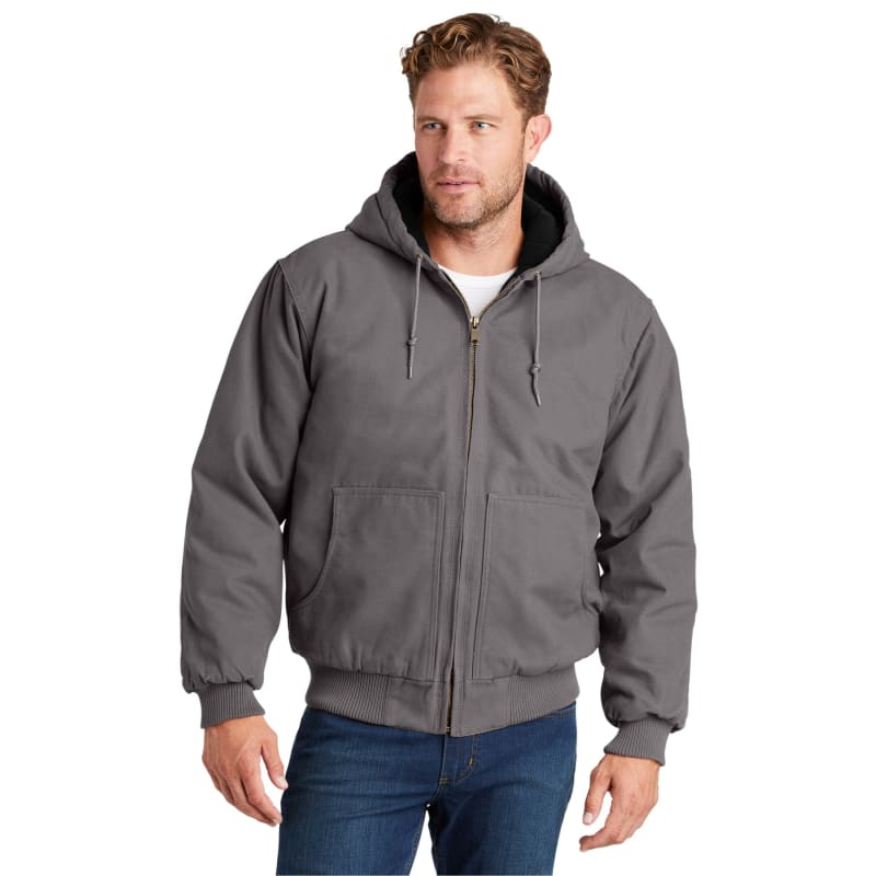 CornerStone Washed Duck Cloth Insulated Hooded Work Jacket. 18
